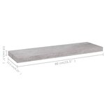 vidaXL Étagères murales flottantes 4 Pièces gris béton 80x23 5x3 8 cm MDF
