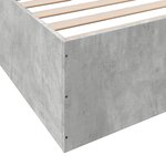 vidaXL Cadre de lit gris béton 180x200 cm bois d'ingénierie