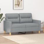 vidaXL Canapé à 2 places Gris clair 120 cm Tissu