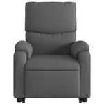 vidaXL Fauteuil inclinable électrique gris foncé tissu