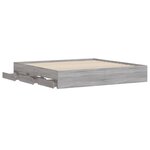 vidaXL Cadre de lit à tiroirs sonoma gris 180x200 cm bois d'ingénierie