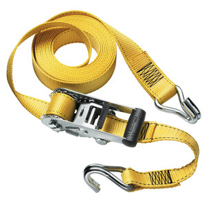 Sangle d'Arrimage avec Crochets J et Cliquet Jaune 4 5m x 35mm Sangle