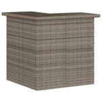 vidaXL Ensemble de bar de jardin 5 Pièces avec coussins gris poly rotin