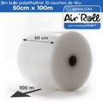 Lot de 20 rouleaux de film bulle d'air largeur 50cm x longueur 100m - gamme air'roll coex