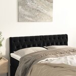 vidaXL Têtes de lit 2 Pièces Noir 72x7x78/88 cm Velours