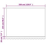 vidaXL Tissu de remplacement pour auvent rayures multicolores 3 5x2 5m