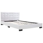 vidaXL Cadre de lit Blanc Similicuir 120 x 200 cm