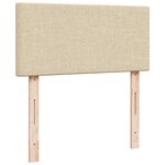 vidaXL Sommier à lattes de lit et matelas Crème 90x190 cm Tissu