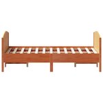 vidaXL Cadre de lit sans matelas cire marron 120x200cm bois pin massif