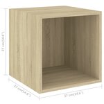 vidaXL Armoires murales 2 Pièces Chêne Sonoma 37x37x37 cm Bois ingénierie