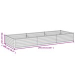 vidaXL Lit surélevé de jardin 291x100x36 cm acier corten