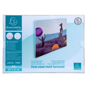 Porte-visuel Mural Horizontal A4 - Cristal - X 10 - Exacompta