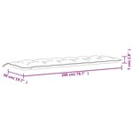 vidaXL Coussin de banc de jardin turquoise 200x50x7 cm tissu