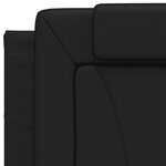 vidaXL Cadre de lit avec tête de lit Noir 80x200 cm Similicuir