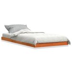 vidaXL Cadre de lit cire marron 75x190 cm bois de pin massif