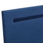 vidaXL Cadre de lit avec LED Bleu Tissu 160x200 cm