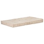 vidaXL Coussins de plancher de palette 2 Pièces Coton Beige