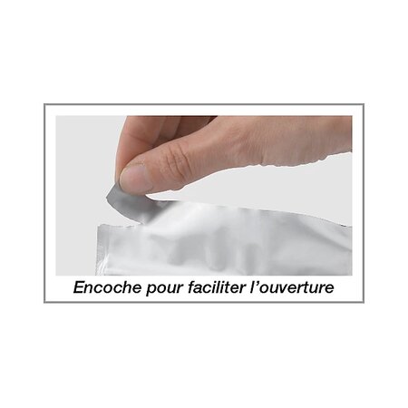 Sachet plastique zip aluminium opaque à soudures étanches 9 8x15 5 cm (lot  de 250) - La Poste