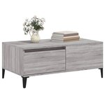vidaXL Table basse Sonoma gris 90x50x36 5 cm Bois d'ingénierie