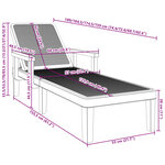 vidaXL Chaise longue réglable en hauteur à 4 positions polypropylène