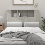 vidaXL Armoire de tête de lit gris béton 120x18 5x102 5 cm