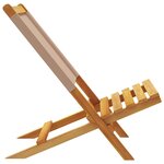 vidaXL Chaises de jardin pliantes lot de 8 taupe tissu et bois massif