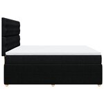 vidaXL Sommier à lattes de lit avec matelas Noir 180x200 cm Tissu