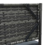 vidaXL Canapé de jardin avec table et coussins en forme de L gris