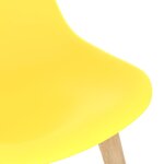 vidaXL Chaises à manger lot de 6 jaune plastique
