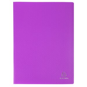 Protège-documents En Polypropylène 5/10e Opak Pochettes Cristal 40 Vues - A4 - Violet - X 20 - Exacompta