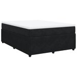 vidaXL Sommier à lattes de lit et matelas Noir 160x200 cm Velours
