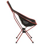 vidaXL Chaise de camping pliable PVC et aluminium Noir