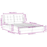 vidaXL Cadre de lit avec lumières LED cappuccino 140x190 cm similicuir