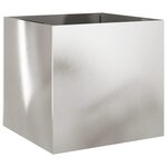 vidaXL Jardinières 2 Pièces argenté 49x47x46 cm acier inoxydable
