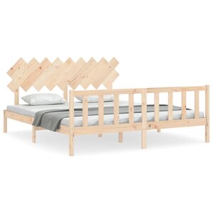 vidaXL Cadre de lit sans matelas bois massif de pin