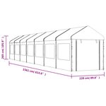 vidaXL Belvédère avec toit blanc 15 61x2 28x2 69 m polyéthylène