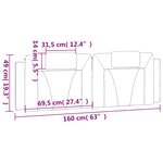 vidaXL Coussin de tête de lit blanc 160 cm similicuir