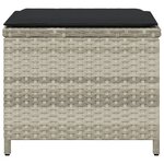 vidaXL Tabourets de jardin et coussins lot de 4 gris clair 41x41x36 cm