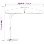 vidaXL Parasol d'extérieur avec mât en acier 300x250 cm Anthracite