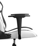 vidaXL Chaise de jeu de massage Blanc et noir Similicuir