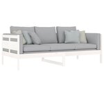 vidaXL Lit de jour blanc bois de pin massif 90x200 cm