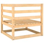vidaXL Canapé 2 places de jardin avec coussins Bois de pin massif