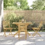 vidaXL Ensemble à manger de jardin 5 Pièces bambou