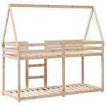 vidaXL Lit superposé avec toit 75x190 cm bois de pin massif