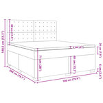 vidaXL Sommier à lattes de lit avec matelas Taupe 180x200 cm Tissu