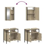 vidaXL Ensemble de meubles de salle de bain 2 Pièces chêne sonoma