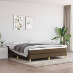 vidaXL Cadre de lit Marron foncé 180x200 cm Tissu