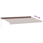 vidaXL Auvent manuel rétractable marron 600x350 cm