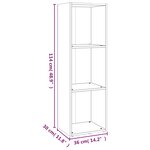 vidaXL Bibliothèque/Meuble TV chêne fumé 36x30x114cm bois d'ingénierie