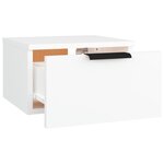 vidaXL Table de chevet murale blanc 34x30x20 cm